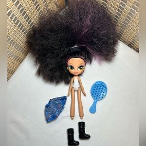 Brats Kids Fashion Doll with Dark Hair and Blue Accessories